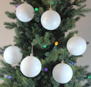 Sleetly White Snowball Christmas Ornaments, 12 ct