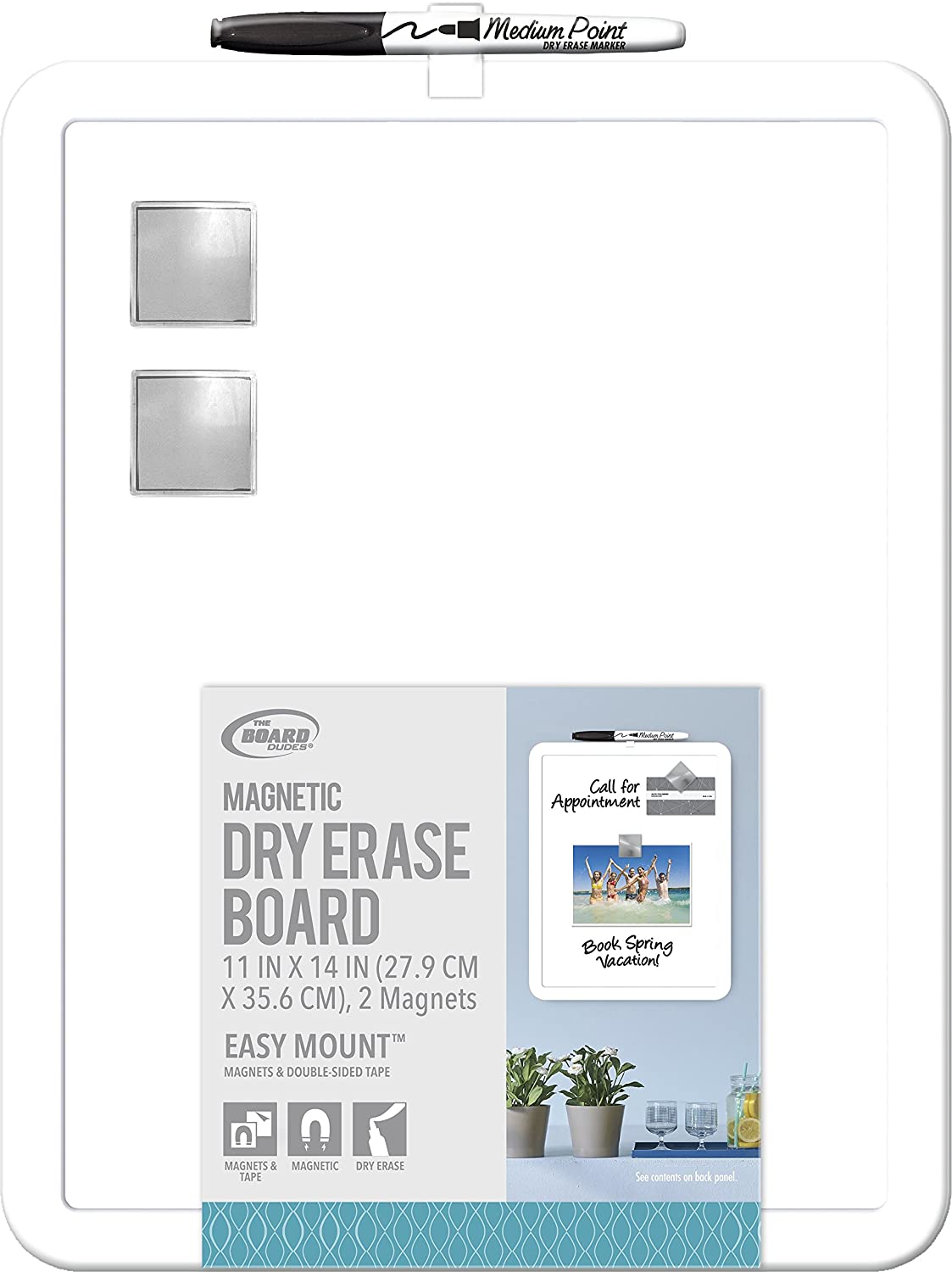 The Board Dudes Easy Mount Compact White Board