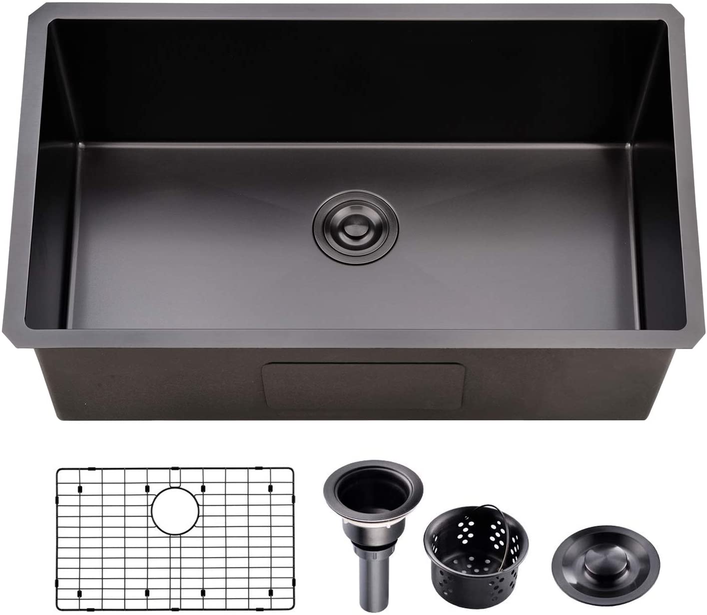 Ufaucet Titanium Garbage Disposable Compatible Kitchen Sink, 32-Inch