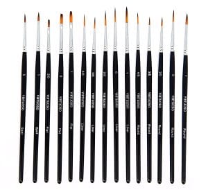 Virtuoso Carry Case & Detail Paint Brushes, 15-Piece