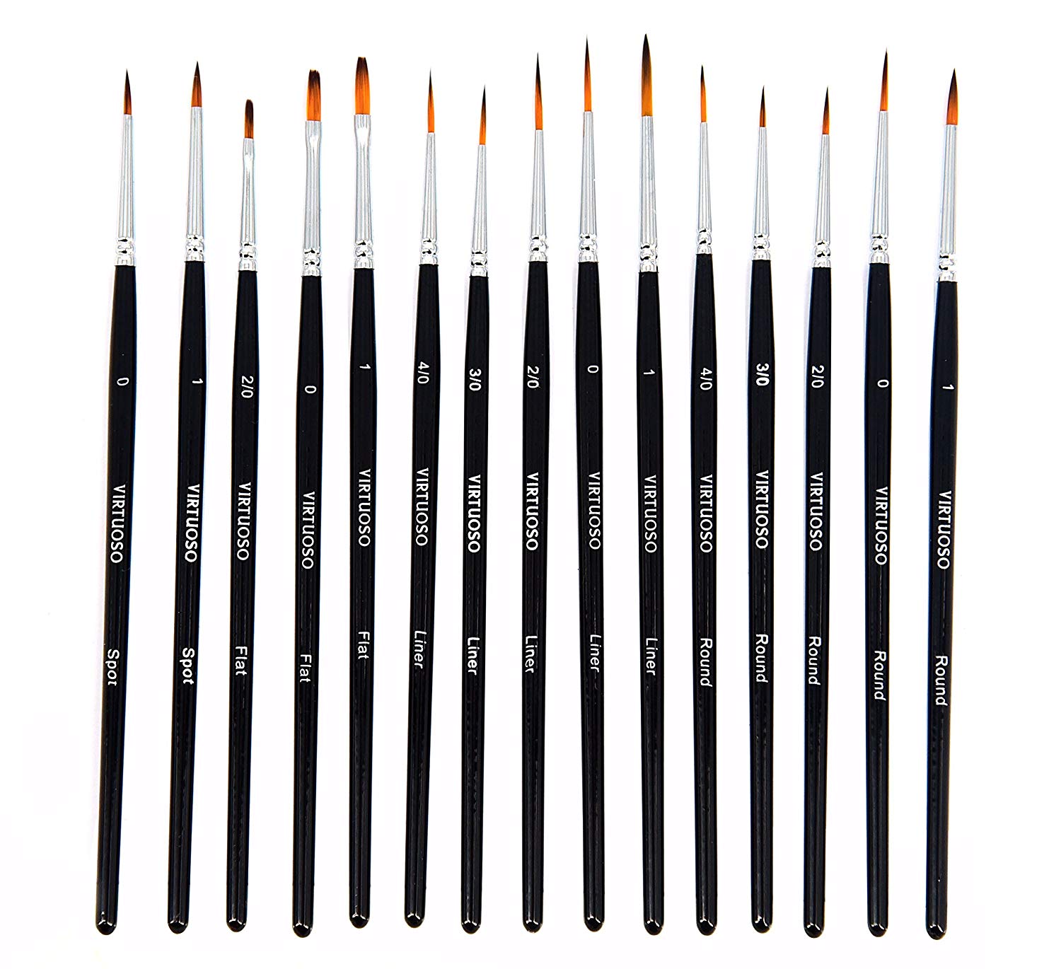 Virtuoso Carry Case & Detail Paint Brushes, 15-Piece