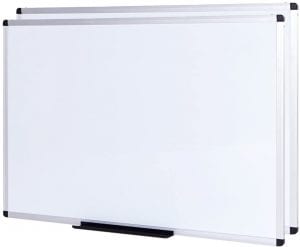 VIZ-PRO Dry Wipe Classroom White Board, 2-Pack