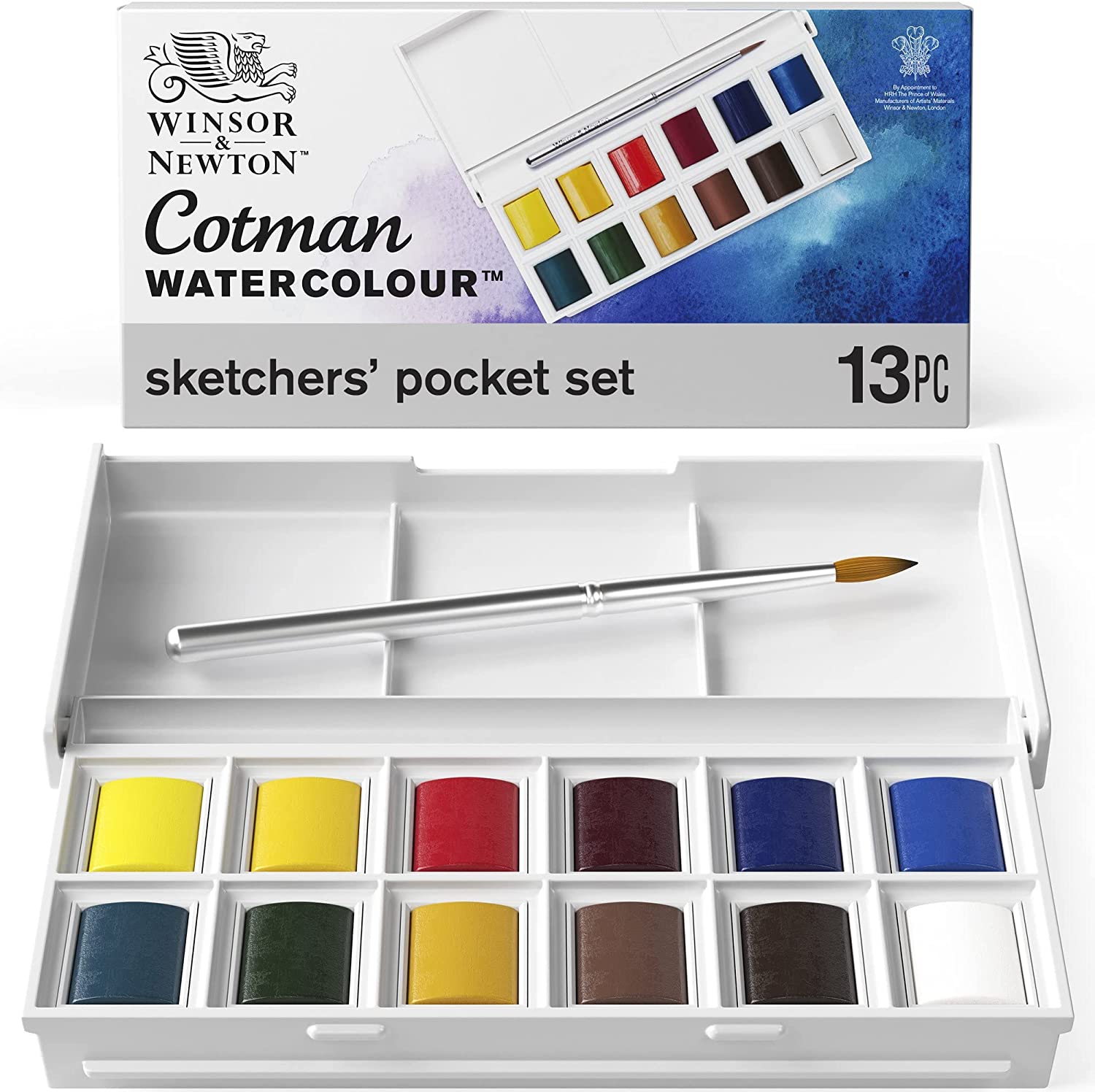 Winsor & Newton Cotman Pocket-Sized Watercolor Paints, 14-Count