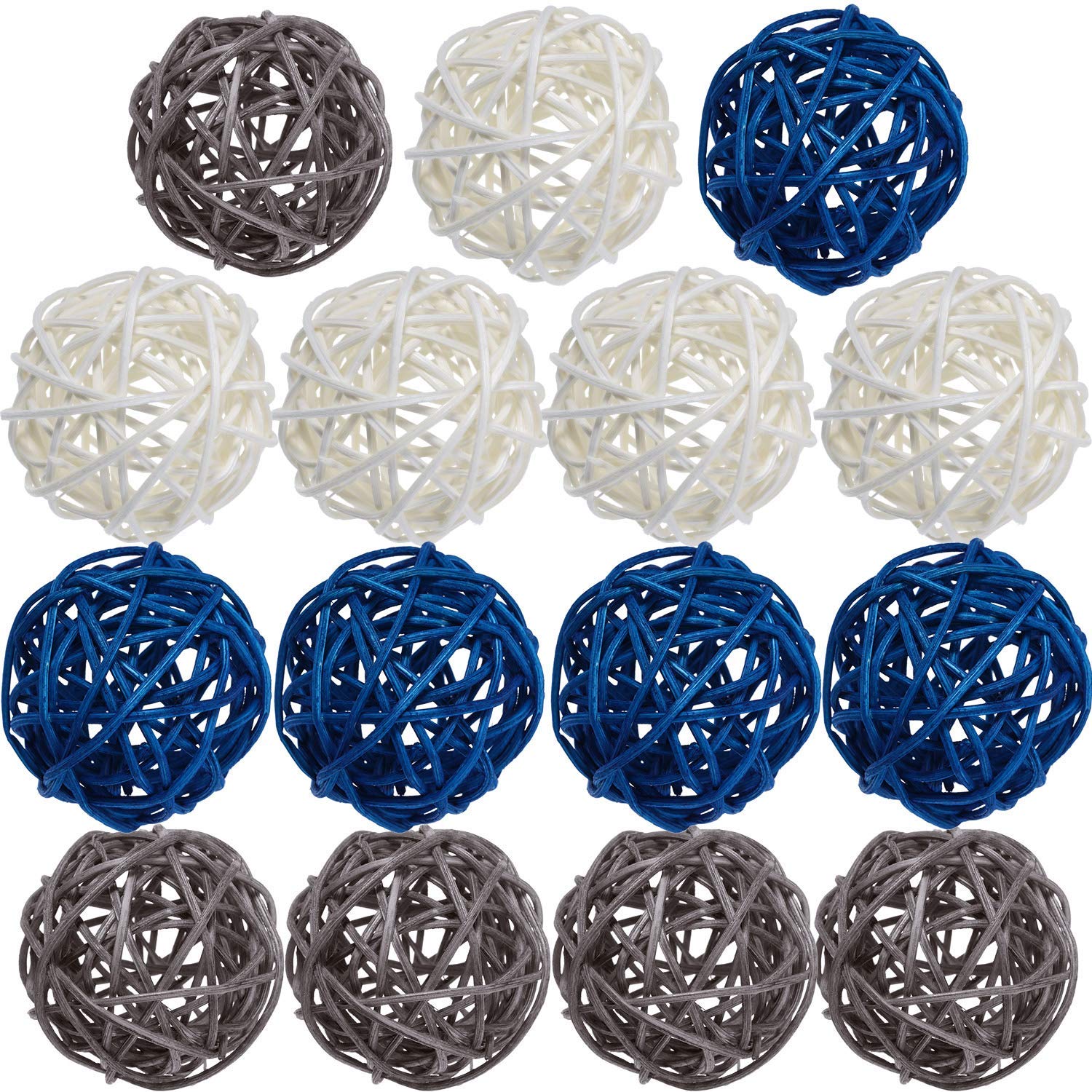 Yaomiao Wicker Decorative Balls, Set of 15