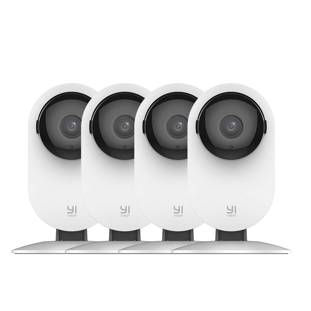 YI Wide-Angle Lens Security Camera, 4-Piece