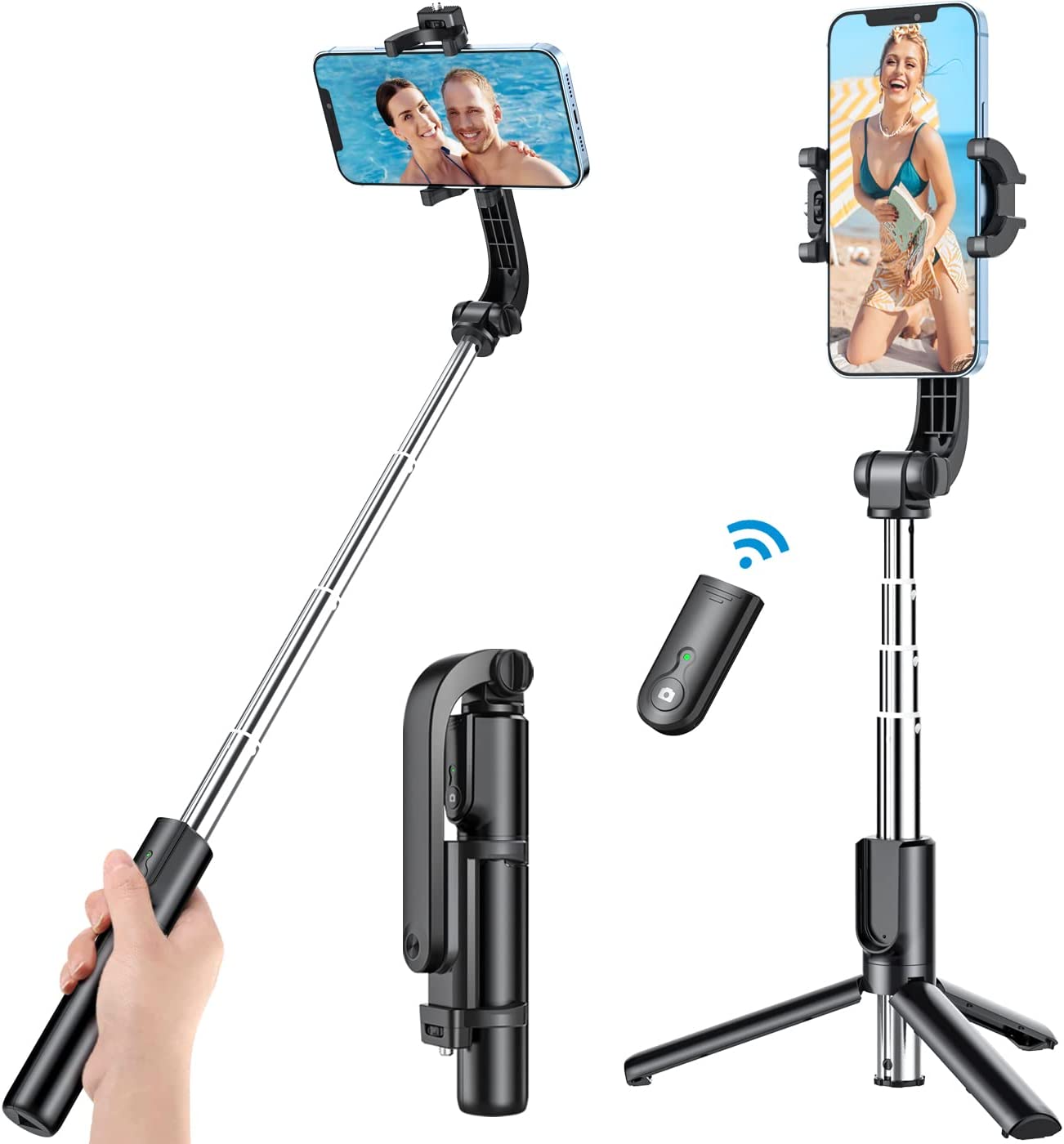 Yoozon Bluetooth Remote Shutter Selfie Stick, 25-Inch