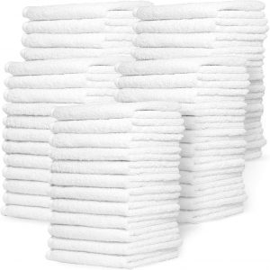 Zeppoli Ring-Spun Cotton Lightweight Washcloths, 60-Pack