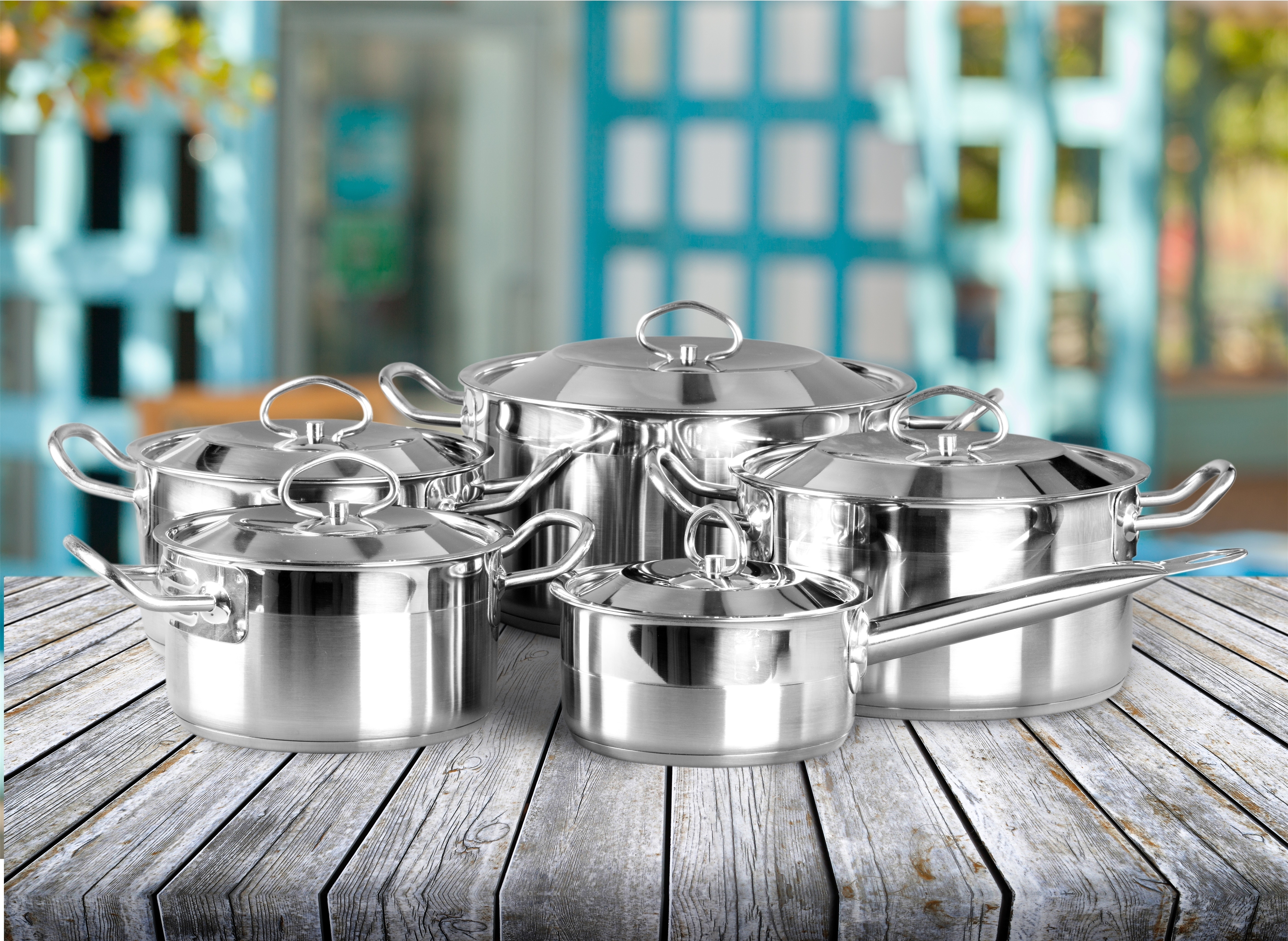 T-fal C836SD Ultimate Stainless Steel Copper-Bottom Heavy Gauge Multi-Layer Base  Cookware Set, 13-Piece, Silver 