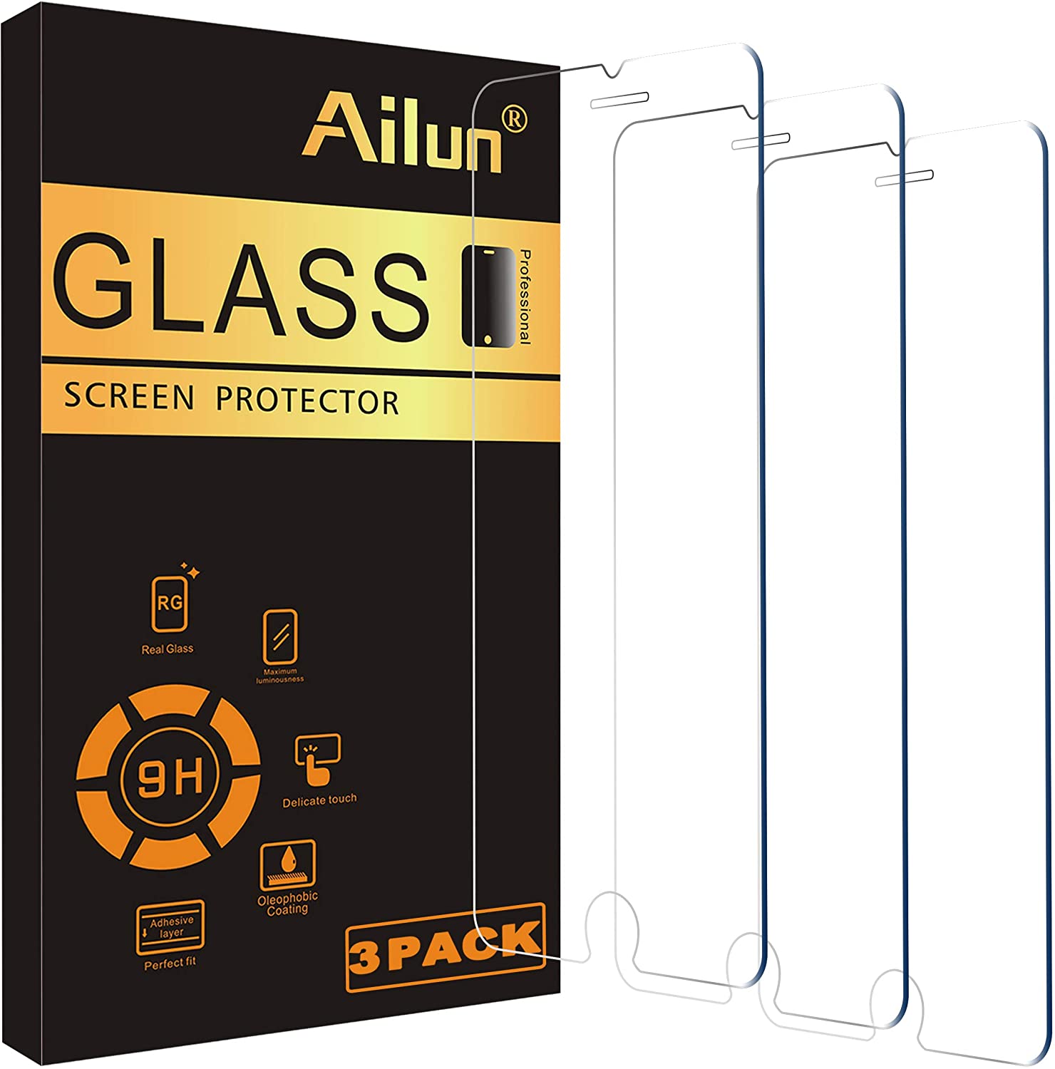 Ailun High-Definition iPhone Screen Protectors, 3-Pack