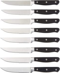 AmazonBasics Micro-Serrated Edge Steak Knife Set, 8-Piece