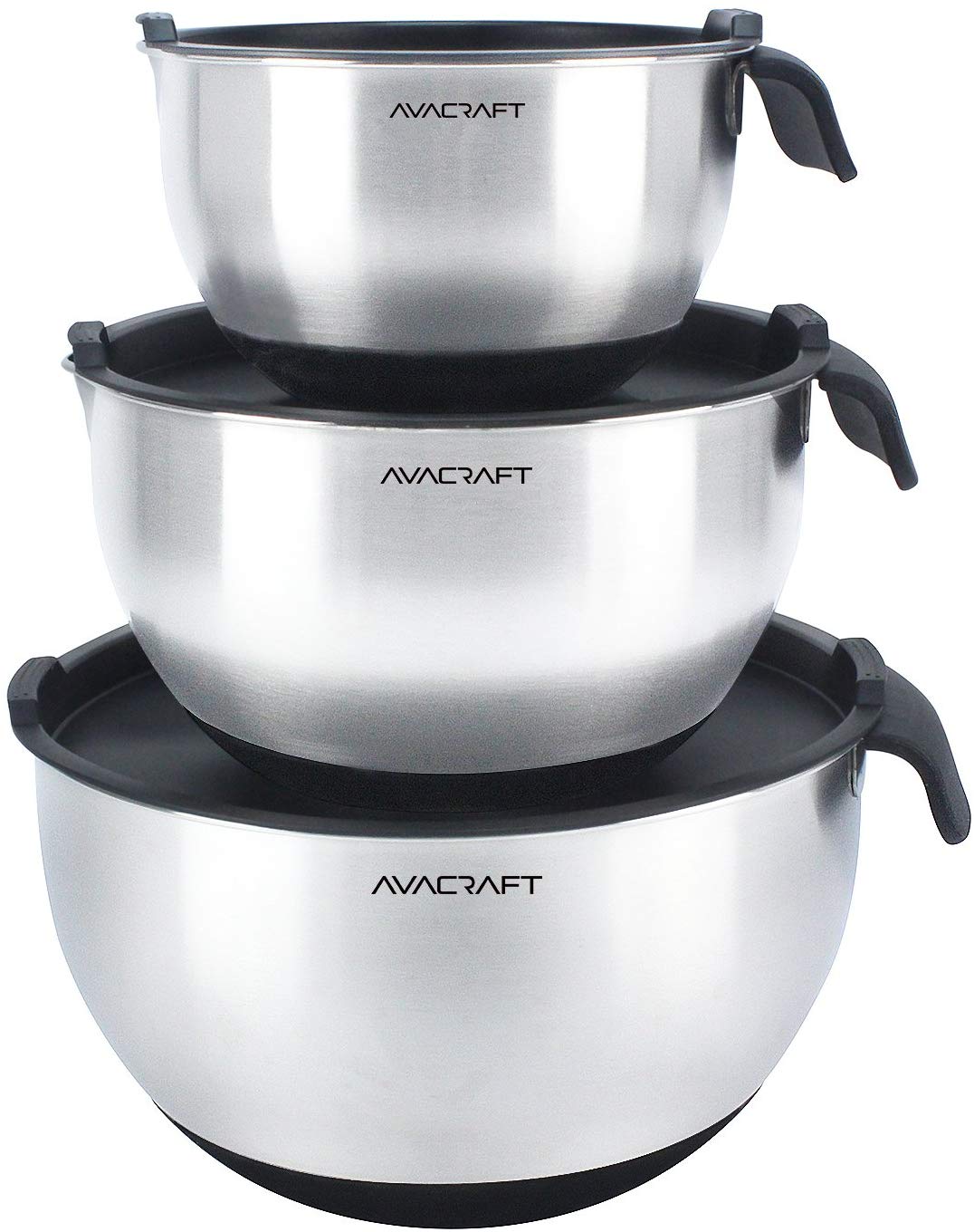 AVACRAFT Nesting Spouted Mixing Bowl Set, 3-Piece