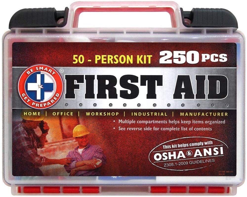 Be Smart Waterproof First Aid Kit, 250-Piece