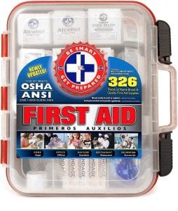 Be Smart Get Prepared Wall-Mountable First Aid Kit, 326-Piece