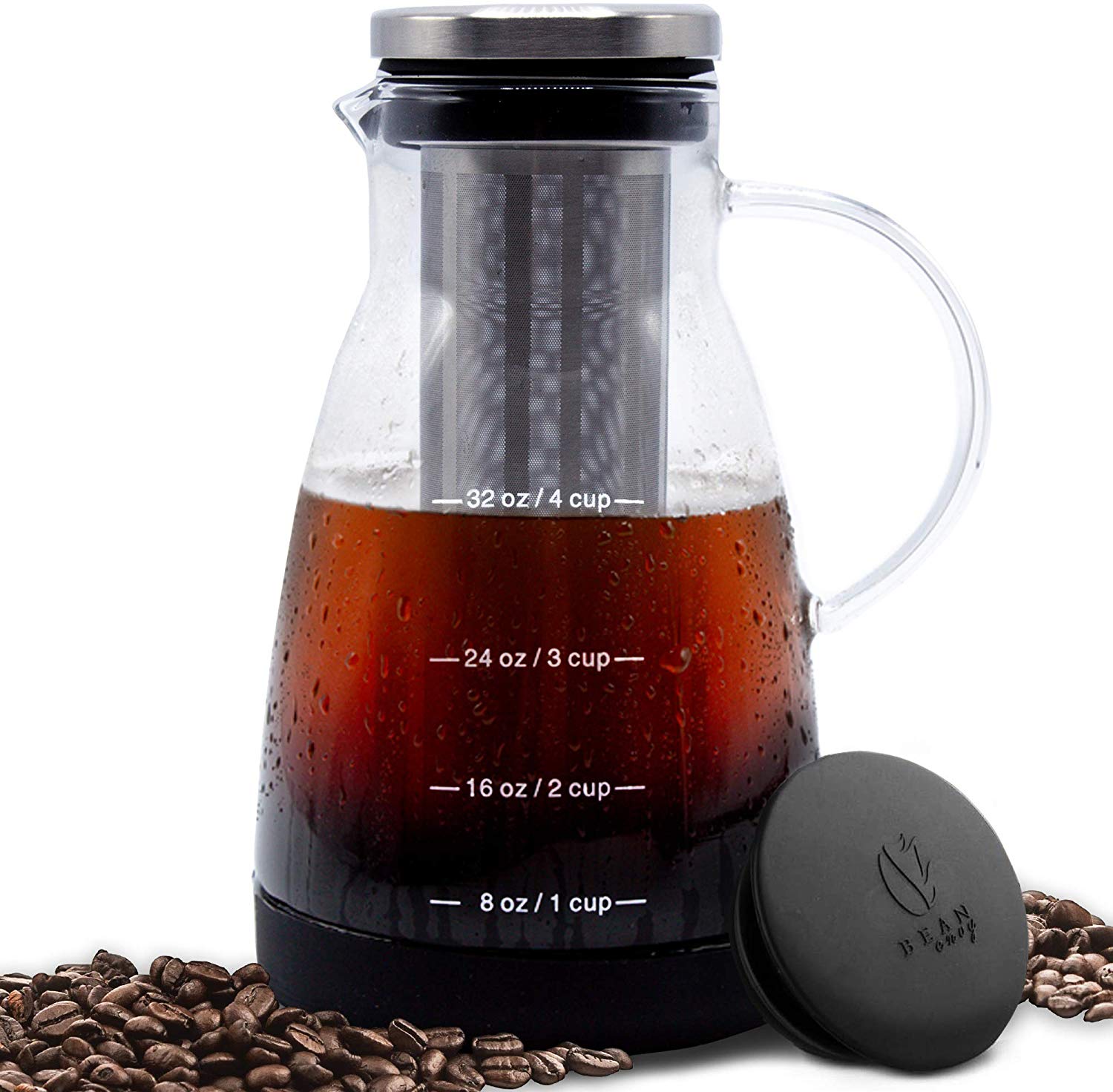 Bean Envy Compact Cold Brew Coffee Maker, 32-Ounce