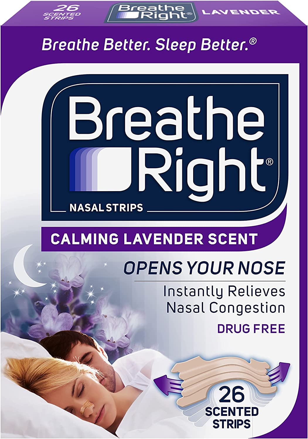 Breathe Right Instant Nasal Strips, 26-Count