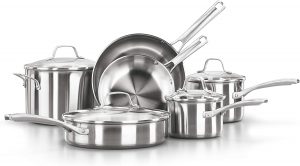 Calphalon Impact Bonded Stainless Steel Cookware, 10-Piece