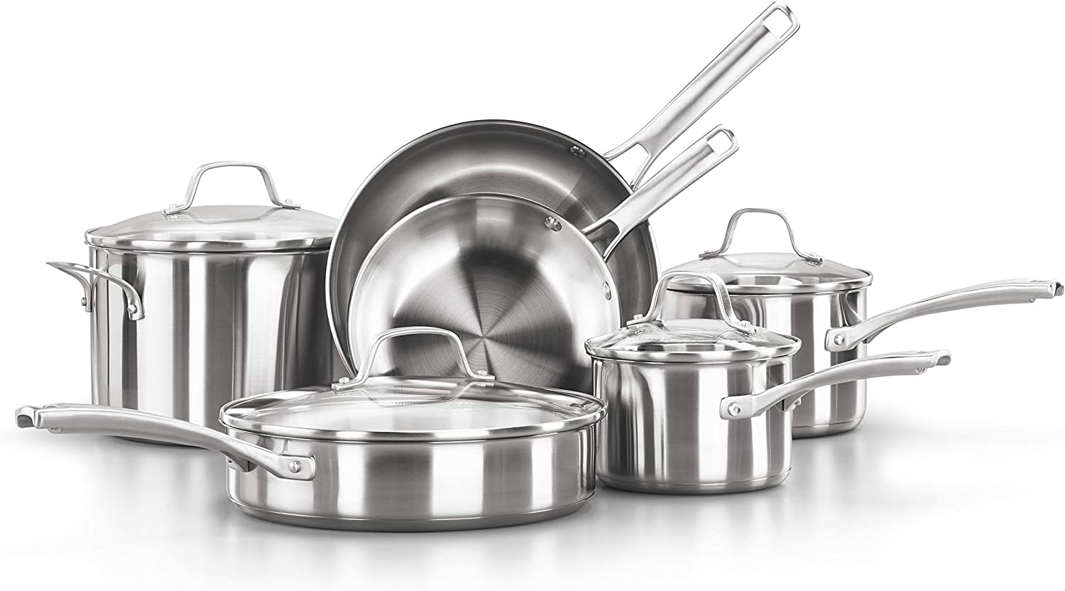 Calphalon Impact Bonded Stainless Steel Cookware, 10-Piece