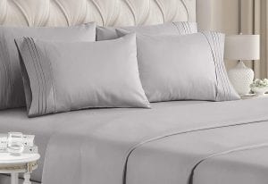 CGK Unlimited Brushed Microfiber Linen Sheets, 6-Piece