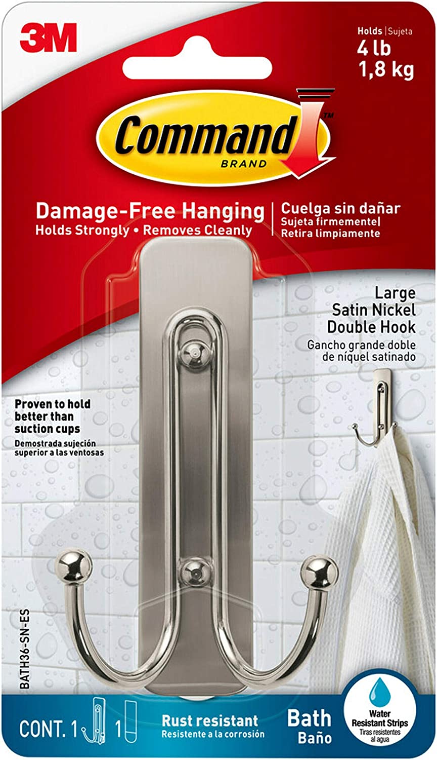 Command Strong Hold Double Bath Towel Hook
