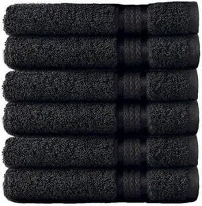 COTTON CRAFT Pure Grade Ring-Spun Hand Towels, 6-Pack