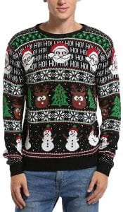 daisysboutique Men’s Christmas Holiday Santa Sweater Cute Ugly Pullover