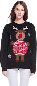 daisysboutique Women’s Knitted Reindeer Sweater