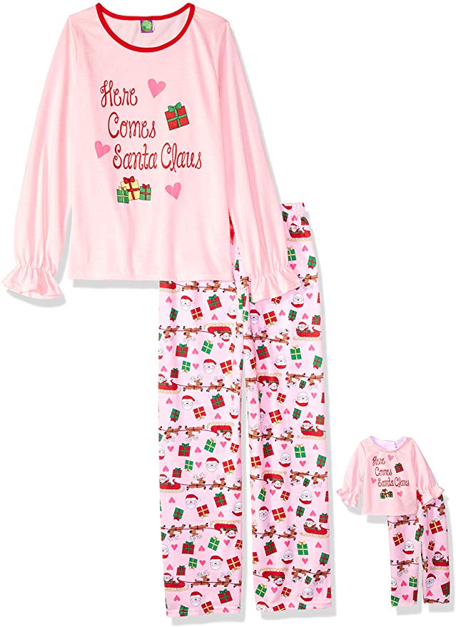 Dollie & Me Girls’ Pajamas with Matching Doll Outfit