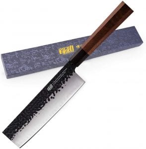 Findking Dynasty Series Hand Forged Nakiri Knife, 7-Inch