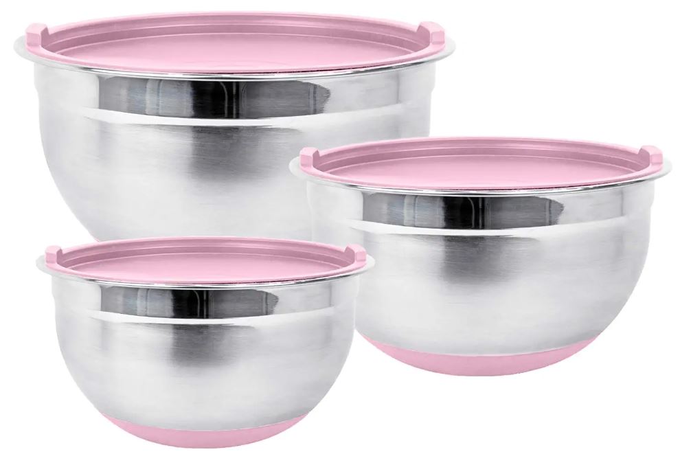 Fitzroy & Fox Stackable Silicone Mixing Bowl Set, 3-Piece