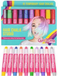 GirlZone Hair Chalk Set For Girls