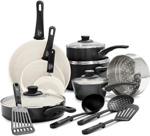 GreenLife Easy Clean Eco-Friendly Cookware Set, 16-Piece