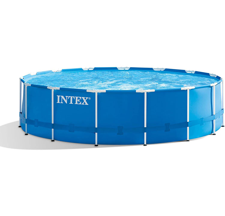 Intex Metal Frame Filter Pump Swimming Pool Set, 15-Feet x 48-Inch