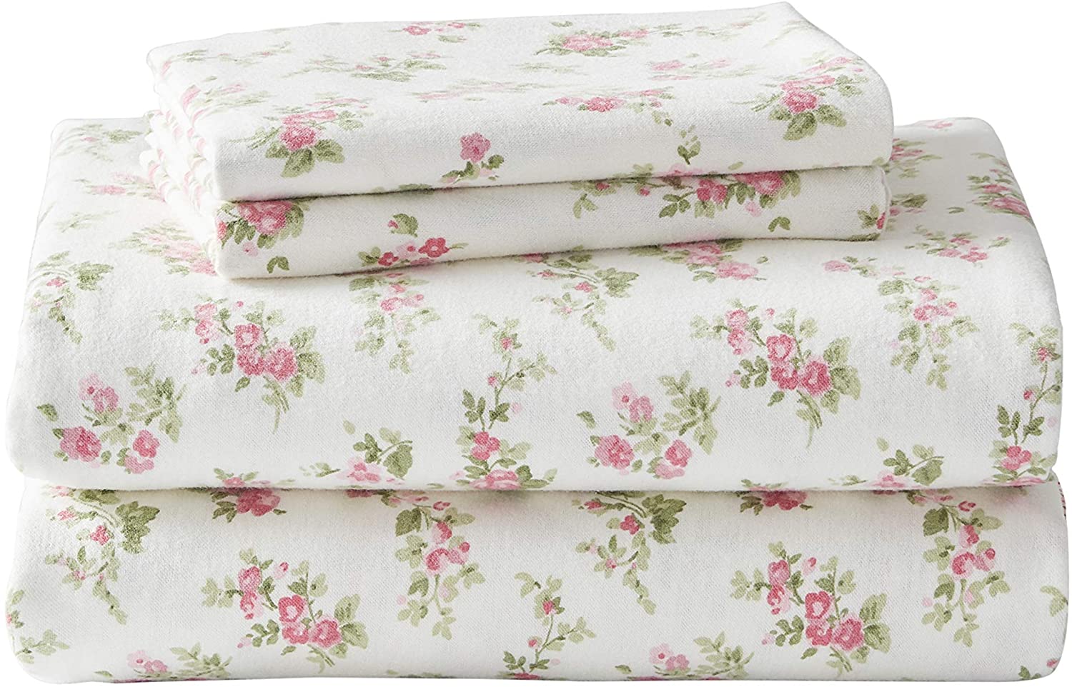 Laura Ashley Ultra Soft Classic Flannel Sheets, 4-Piece