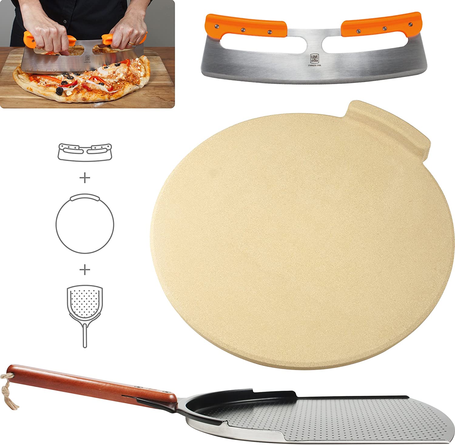 Love This Kitchen Ultimate Classic Aluminum Pizza Stone, 16-Inch
