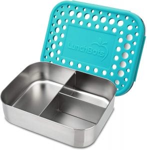 LunchBots Medium Trio II Snack Container – Divided Stainless Steel Food Container
