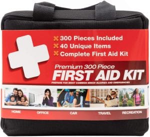M2 BASICS First Aid Kit With Bag, 300-Piece