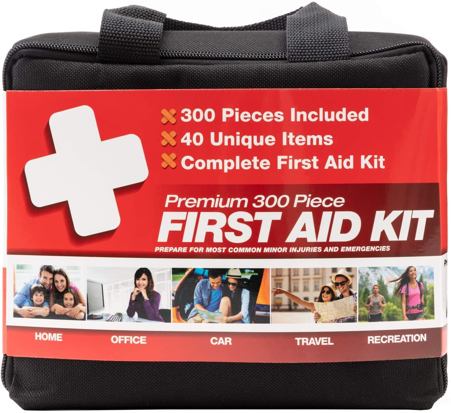 M2 BASICS First Aid Kit With Bag, 300-Piece