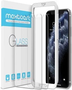 Maxboost Tempered Glass Screen Protector, iPhone Xs & X