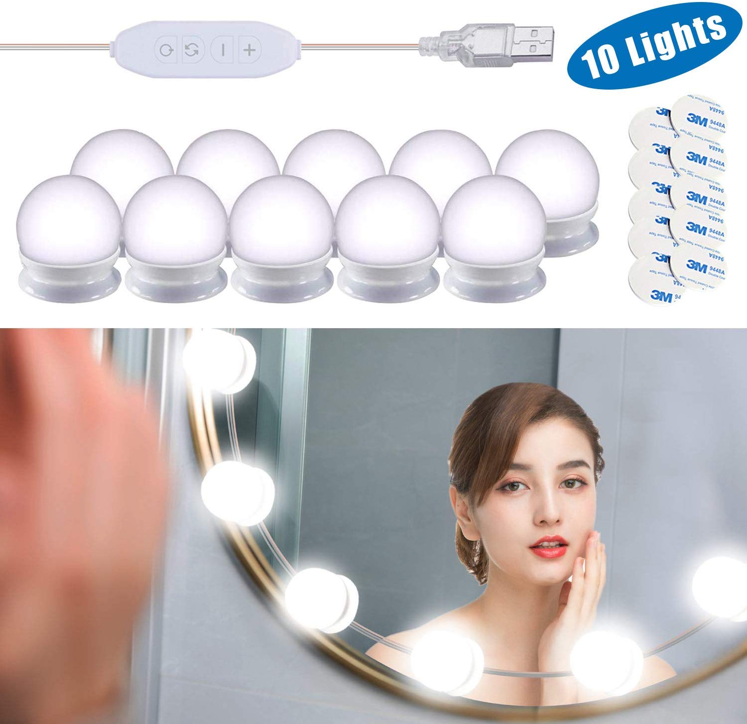 MOFUT Hollywood Style LED Vanity Mirror Lights Kit