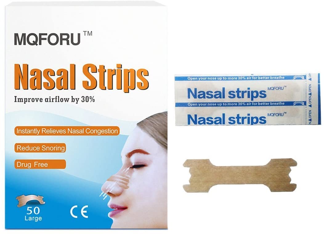 MQFORU Transparent Nasal Strips, 100-Count