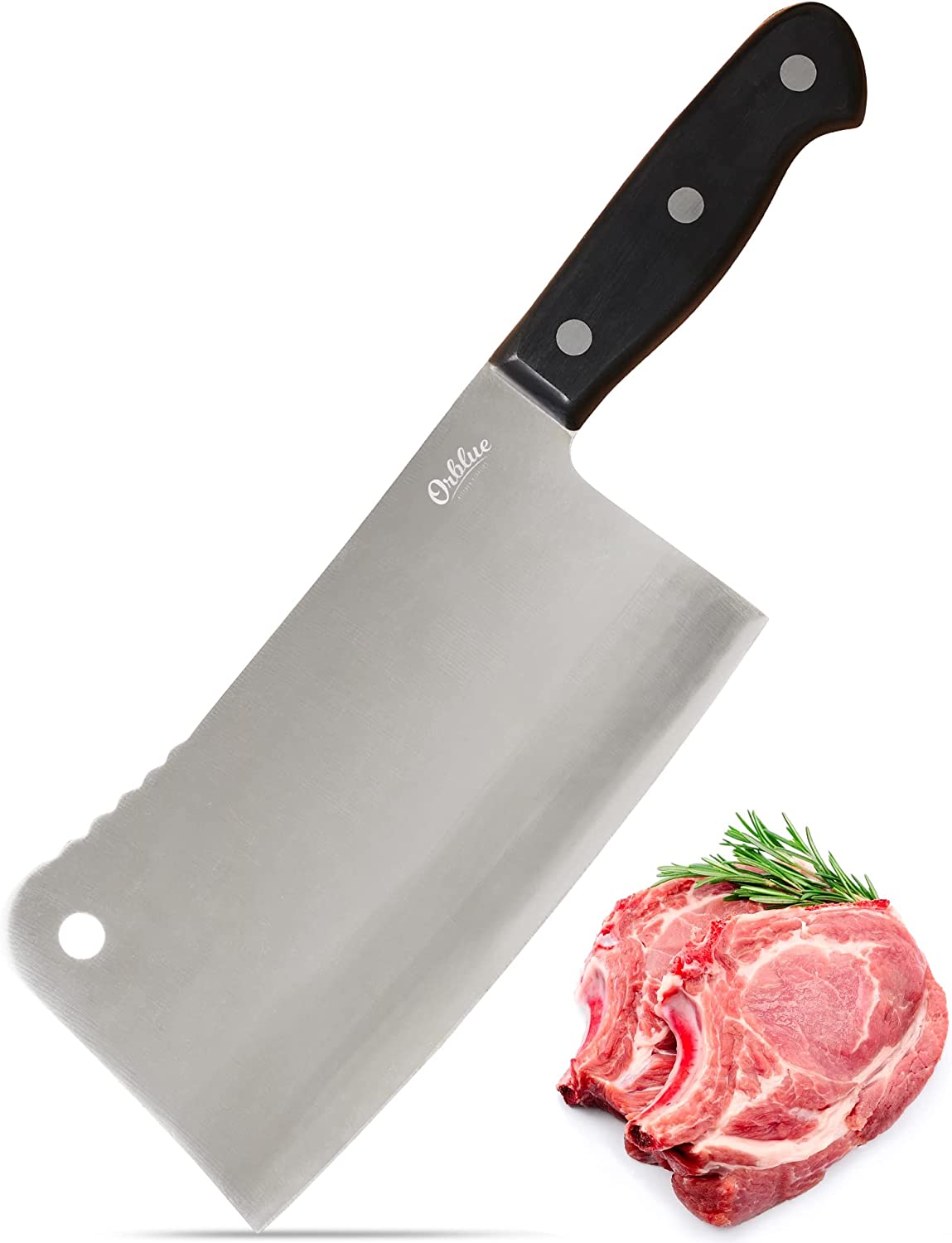 Orblue Ergonomic Easy Clean Meat Cleaver