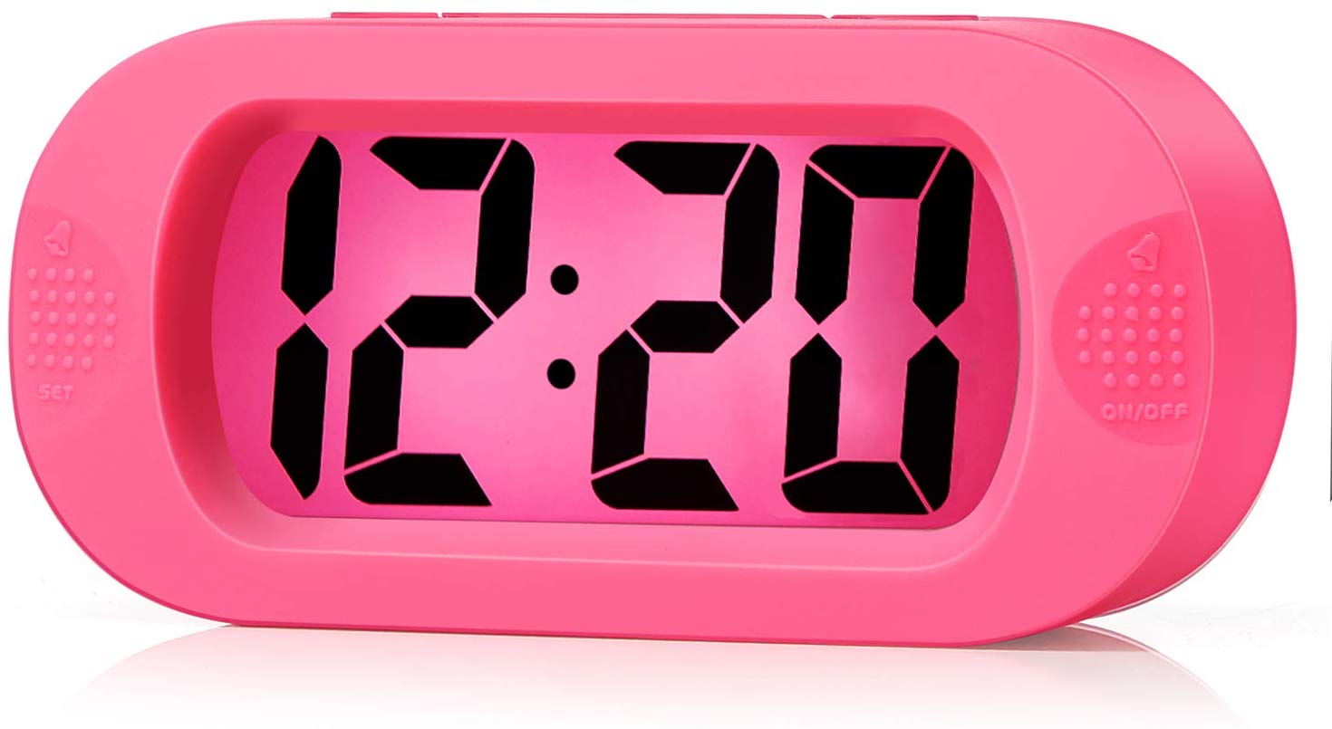 Plumeet Large Digital LCD Travel Kid Alarm Clock