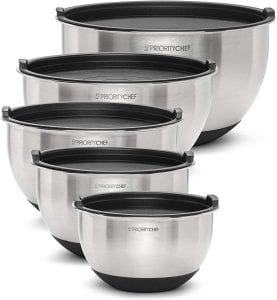 PriorityChef Measuring Long-Lasting Mixing Bowl Set, 5-Piece