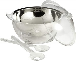 Prodyne Chilled Salad Service Bowl & Spoons