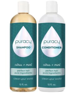 Puracy Natural Chemically Treated Organic Shampoo & Conditioner Set