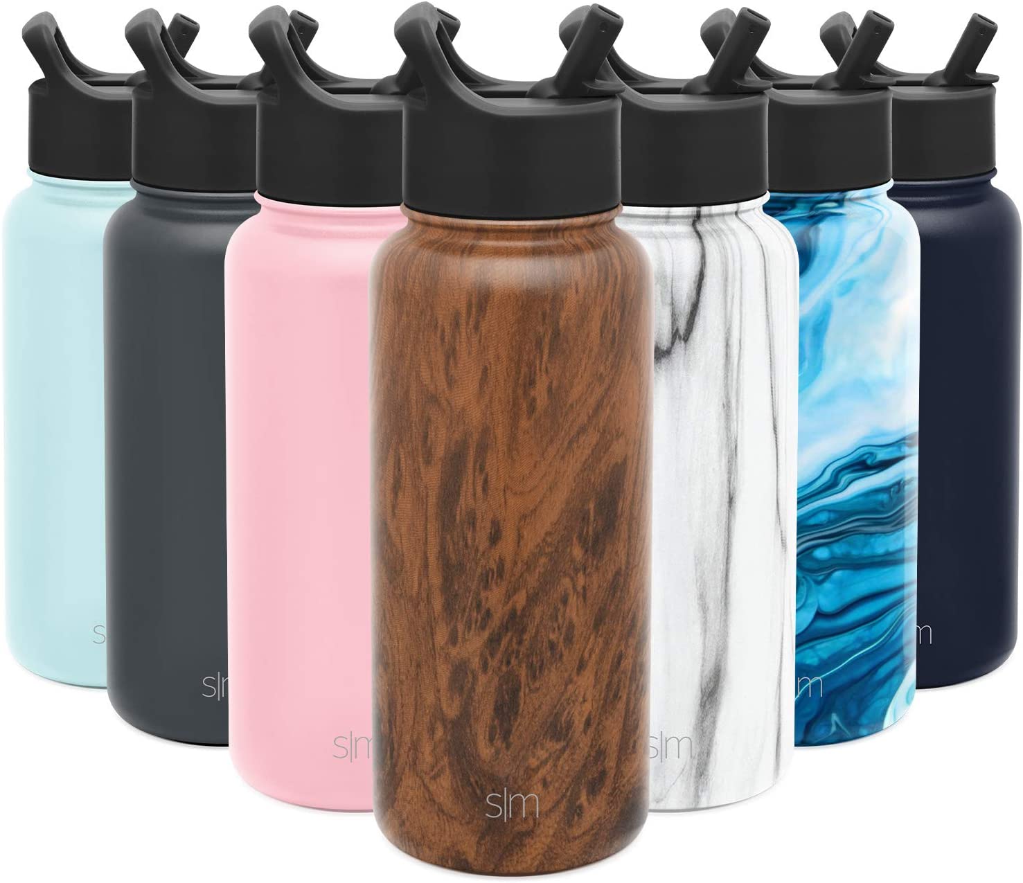 Simple Modern Replacement Lid for Wave Water Bottles, Simple Stainless,  Fits 25oz & 34oz
