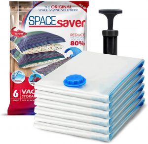 Spacesaver Original Airtight Vacuum Sealer Bags, 6-Pack
