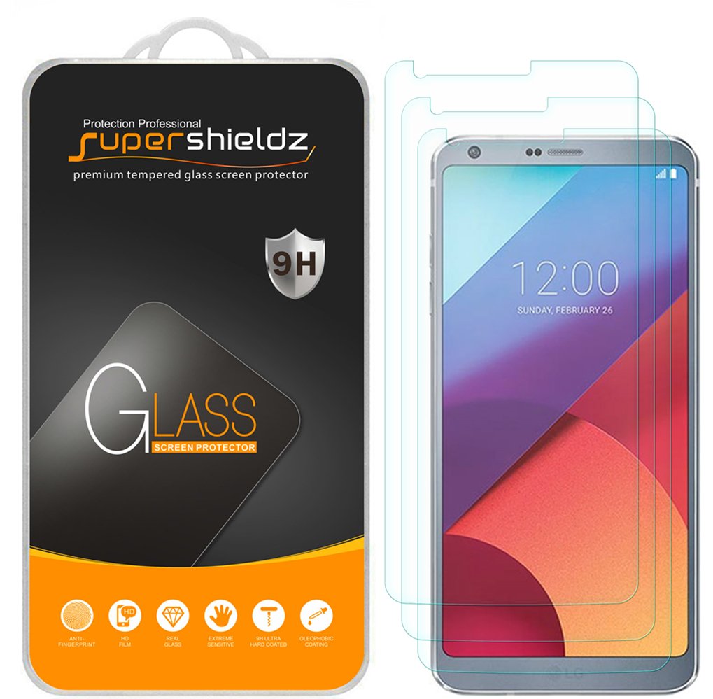 Supershieldz LG G6 Rounded Edge Android Screen Protector, 3-Pack