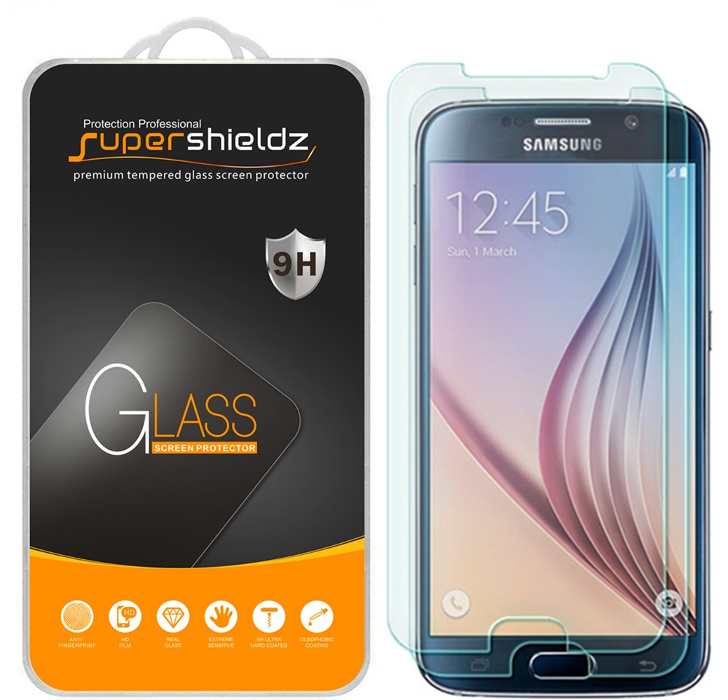 Supershieldz Samsung Galaxy S6 HD Android Screen Protector, 2-Pack