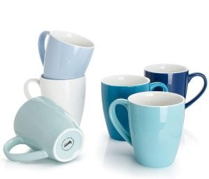 Sweese Pro-Grade Porcelain Mug Set, 6-Pack